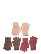 Magic Gloves Knit 3-Pack Pink Minymo