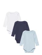 3 Pack Rib Jersey Long Sleeve Body Patterned Copenhagen Colors