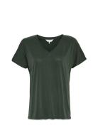 Mschfenya Modal V Neck Tee Green MSCH Copenhagen