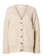 Slfalva Ls Knit Cardigan Cream Selected Femme