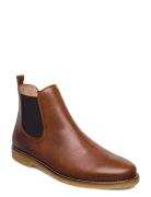 Booties - Flat - With Elastic Brown ANGULUS