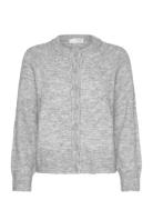 Slfrena Ls Knit Cardigan Camp Grey Selected Femme