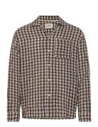 Seersucker Wool Blend Check Shirt Brown Scotch & Soda