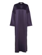 Nina V-Neck Dress Purple Ahlvar Gallery