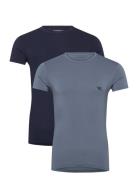 Men's Knit 2-Pack T-Shirt Navy Emporio Armani