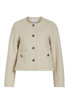 Vikera L/S Short Jacket Beige Vila