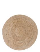 Rina - Rug, Braided Jute, Nature Ø150 Cm House Nordic