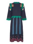 Embroidered Cotton Dress Navy Stella Nova