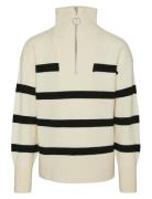 Vmsaba Ls Highneck Blouse Ga Girl Noos Beige Vero Moda Girl