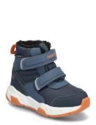 Boots W. Velcro, Wp Blue Color Kids