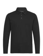 Textured Ls Polo Black French Connection