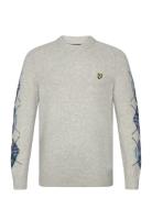 Argyle Sleeve Jumper Grey Lyle & Scott