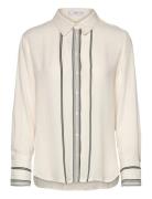 Shirt With Contrasting Details Cream Mango