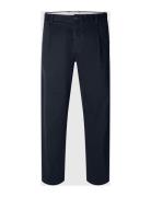 Slh172-Slim Tape Ron Pleat Pant Navy Selected Homme