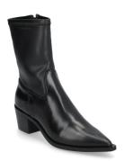 Heel Cowboy Boot Stretch Lth Black Calvin Klein