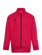 Hmllead Poly Zip Jacket Kids Red Hummel