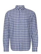 Reg Flannel Check Shirt Blue GANT