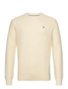 Cotton Textured C-Neck Cream GANT