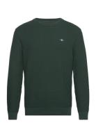 Cotton Textured C-Neck Green GANT