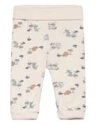 Pants - Aop Beige Fixoni