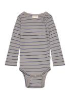 Body L/S Modal Thin Stripe Grey Petit Piao