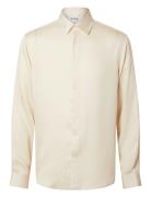 Slhrelaxcharlie Satin Ls Shirt Cream Selected Homme