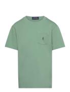 Cotton Jersey Pocket Tee Green Ralph Lauren Kids