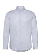 Kristian Linen B.d. Shirt Blue Les Deux