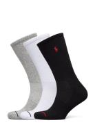 Athletic Crew Sock 3-Pack Black Polo Ralph Lauren Underwear