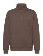 Cfsebastian 0096 Halfzip Sweat Brown Casual Friday