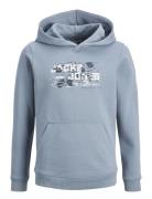 Jcooutdoor Logo Sweat Hood Sn Jnr Blue Jack & J S