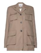 Canvas Pocket Blazer Beige REMAIN Birger Christensen