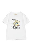 Gant Running Dog Print T-Shirt White GANT