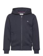 Shield Zip Hoodie Navy GANT