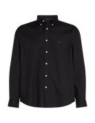 Core Flex Poplin Solid Rf Shirt Black Tommy Hilfiger