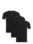 Stretch Cn Tee Ss 3Pack Black Tommy Hilfiger