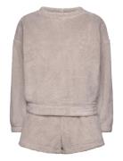 Pj Short Ls Fluffy Fleece Beige Hunkemöller