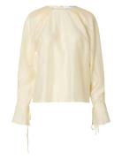 Slfiris Ls O-Neck Top Cream Selected Femme