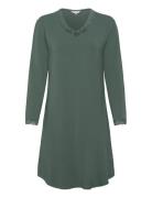 Bamboo Long Sleeve Nightdress With Khaki Lady Avenue