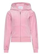 Tonal Zip Through Hoodie Pink Juicy Couture