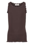 Rkbeatha Sl Strap Lace Top Brown Rosemunde Kids