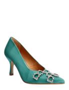 Miley - Satin Pump Green Day Birger Et Mikkelsen