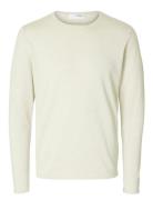 Slhrome Ls Knit Crew Neck Noos Cream Selected Homme