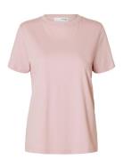 Slfmyessential Ss O-Neck Tee Noos Pink Selected Femme