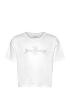 Glitter & Diamante Boxy Ss Tee White Juicy Couture