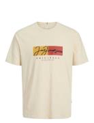 Jorfrederiksberg Boxscript Tee Ss Sn Jnr Cream Jack & J S