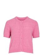 Vicilla S/S V-Neck Cardigan/Ka Pink Vila