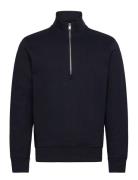 Perkins-Neck Sweater With Zip Navy Mango