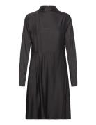 Slfalana Ls Short Satin Dress B Black Selected Femme