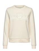 Reg Tonal Shield C-Neck Sweat Cream GANT